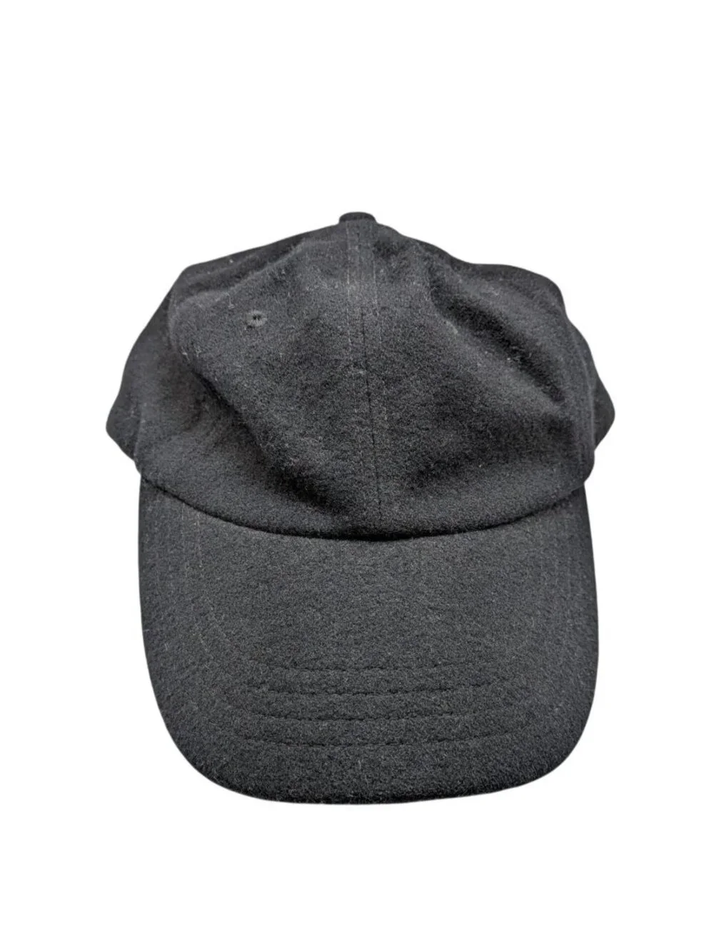 J. Crew Black Wool Adjustable Baseball Cap Unisex